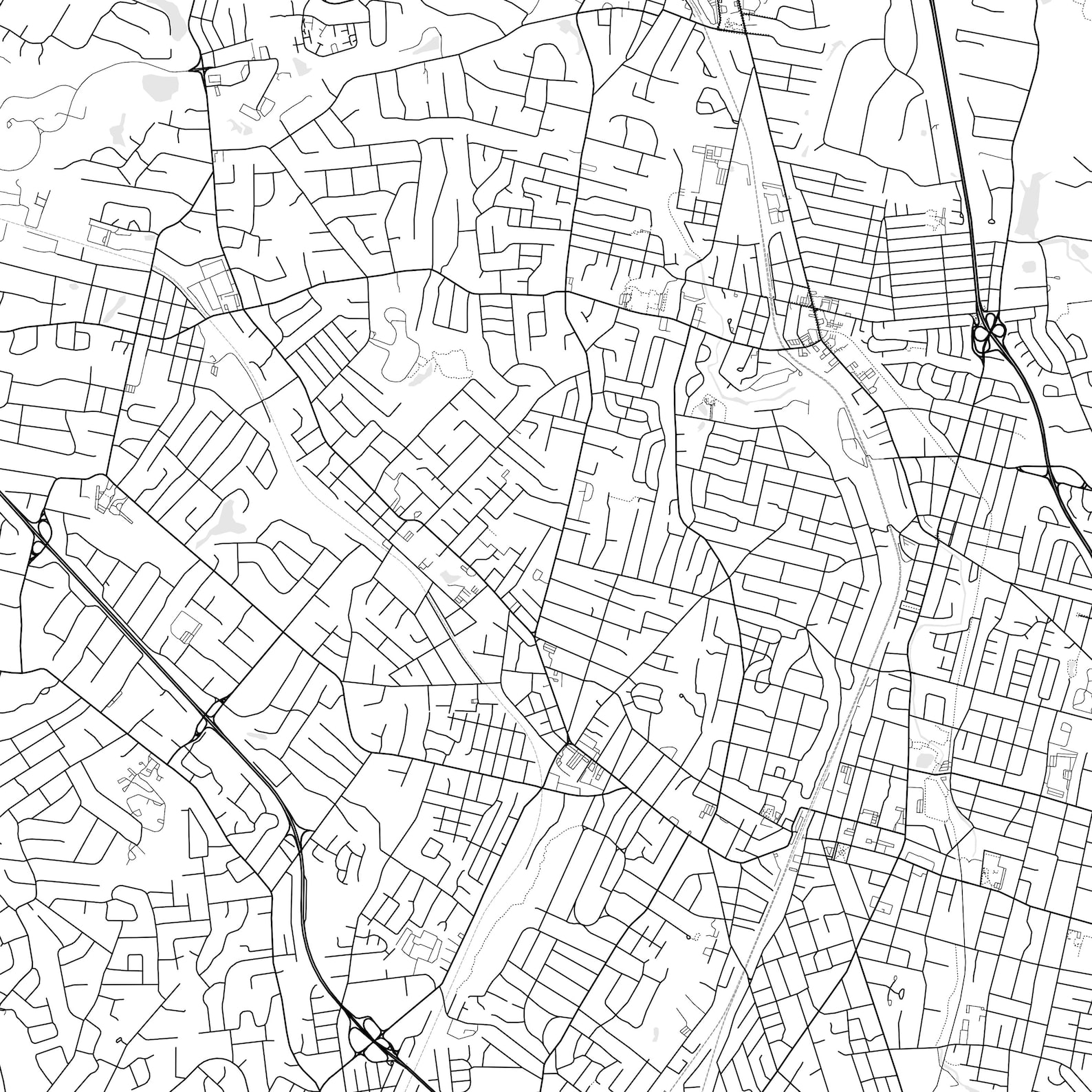 Ridgewood Map Print, Ridgewood Map Poster Wall Art, Nj City Map, New