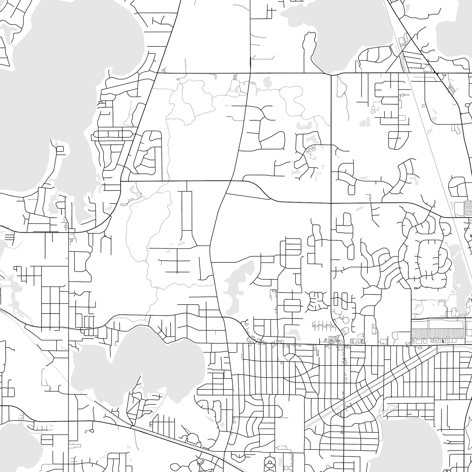 Round Lake Beach Map Print, Round Lake Beach Map Poster Wall Art, Il