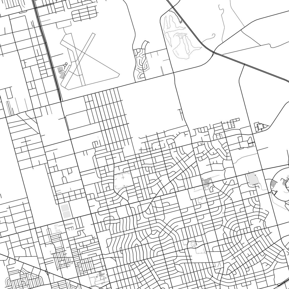 Odessa Map Print Odessa Map Poster Wall Art Tx City Map - Etsy