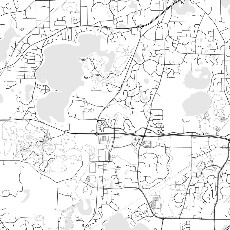 Chanhassen Map Print, Chanhassen Map Poster Wall Art, Mn City Map