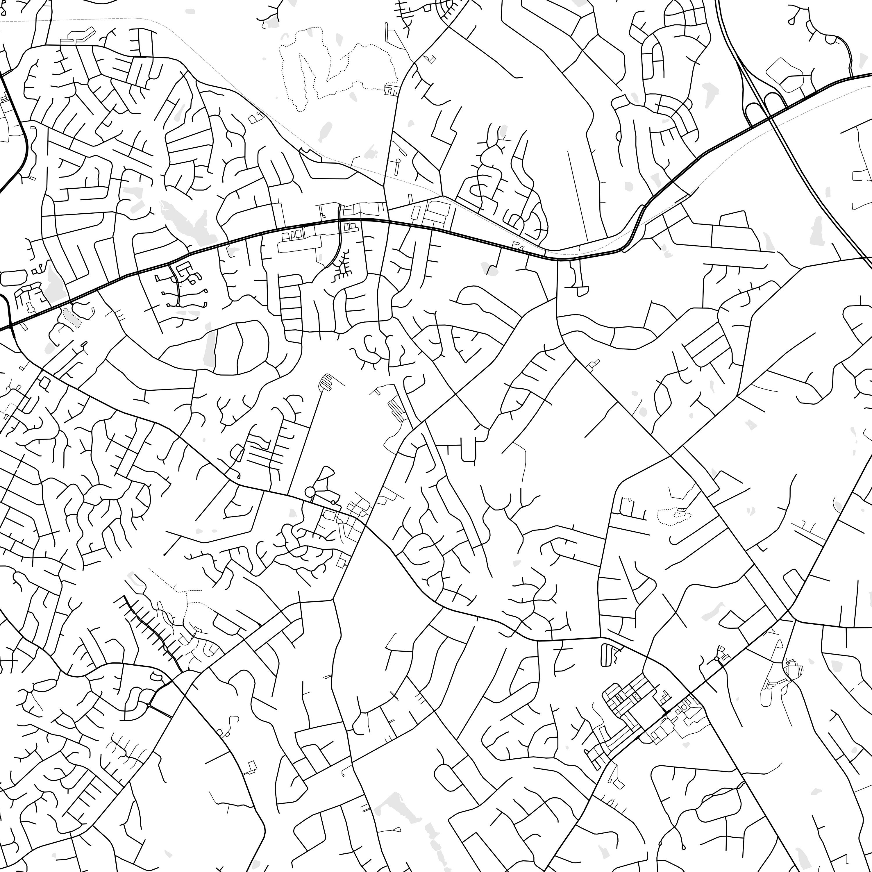 Mint Hill Map Print, Mint Hill Map Poster Wall Art, Nc City Map, North