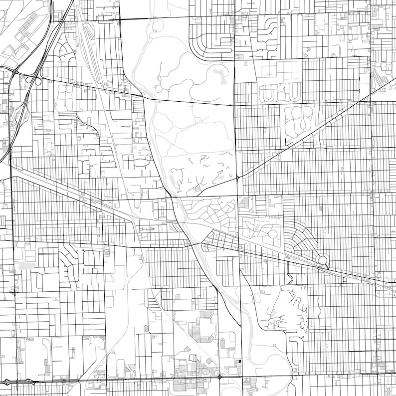 Elmwood Park Map Print Elmwood Park Map Poster Wall Art Il Etsy