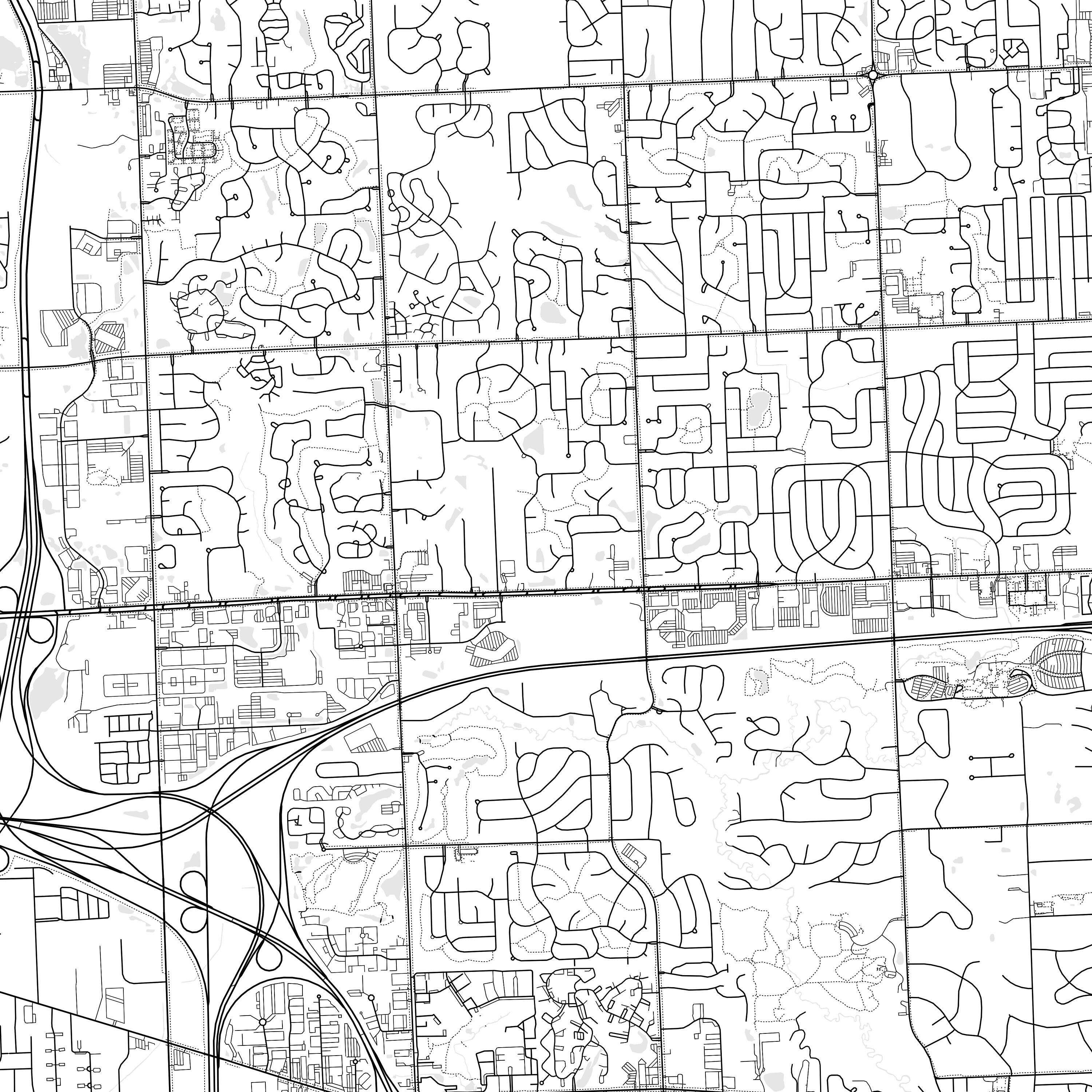 Farmington Hills Map Print Farmington Hills Map Poster Wall Etsy