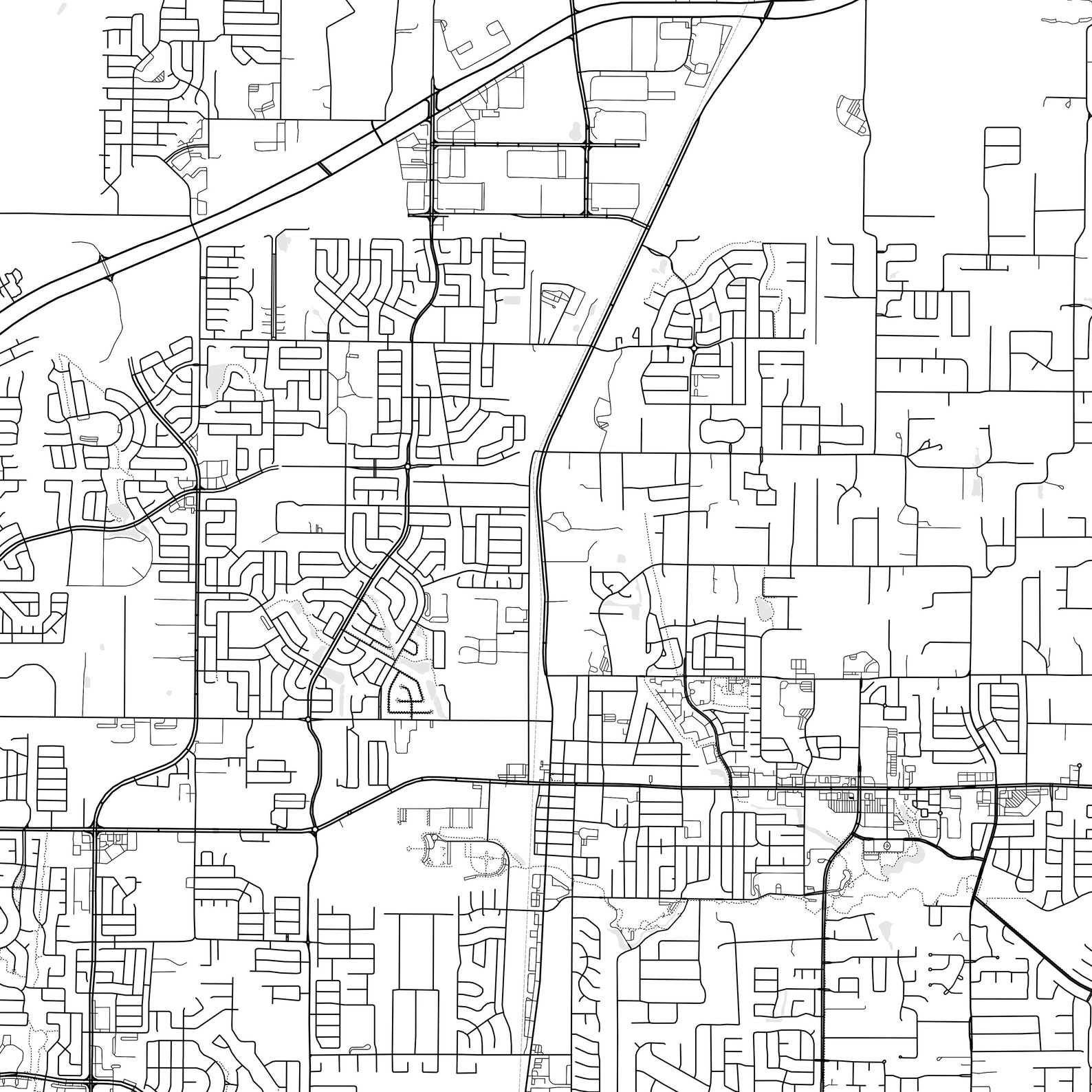 Keller Map Print, Keller Map Poster Wall Art, Tx City Map, Texas Print