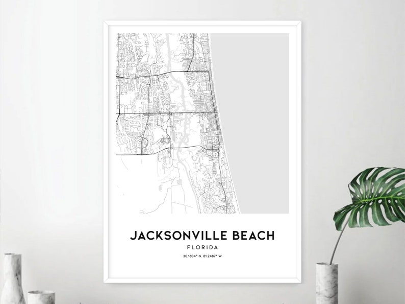 Jacksonville Beach Map Print Jacksonville - Il 794xN.1963293964 4qxd 