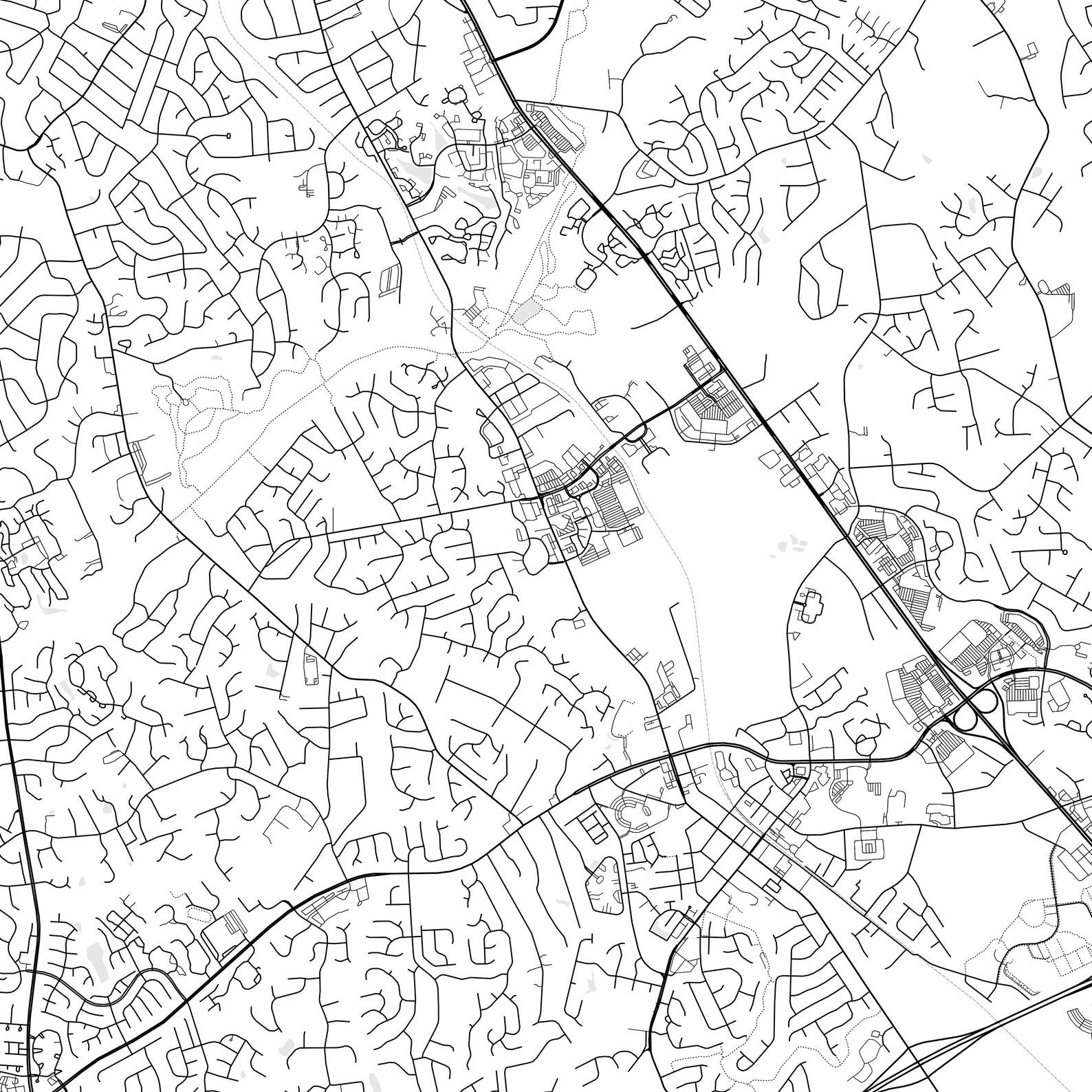 Matthews Map Print, Matthews Map Poster Wall Art, Nc City Map, North