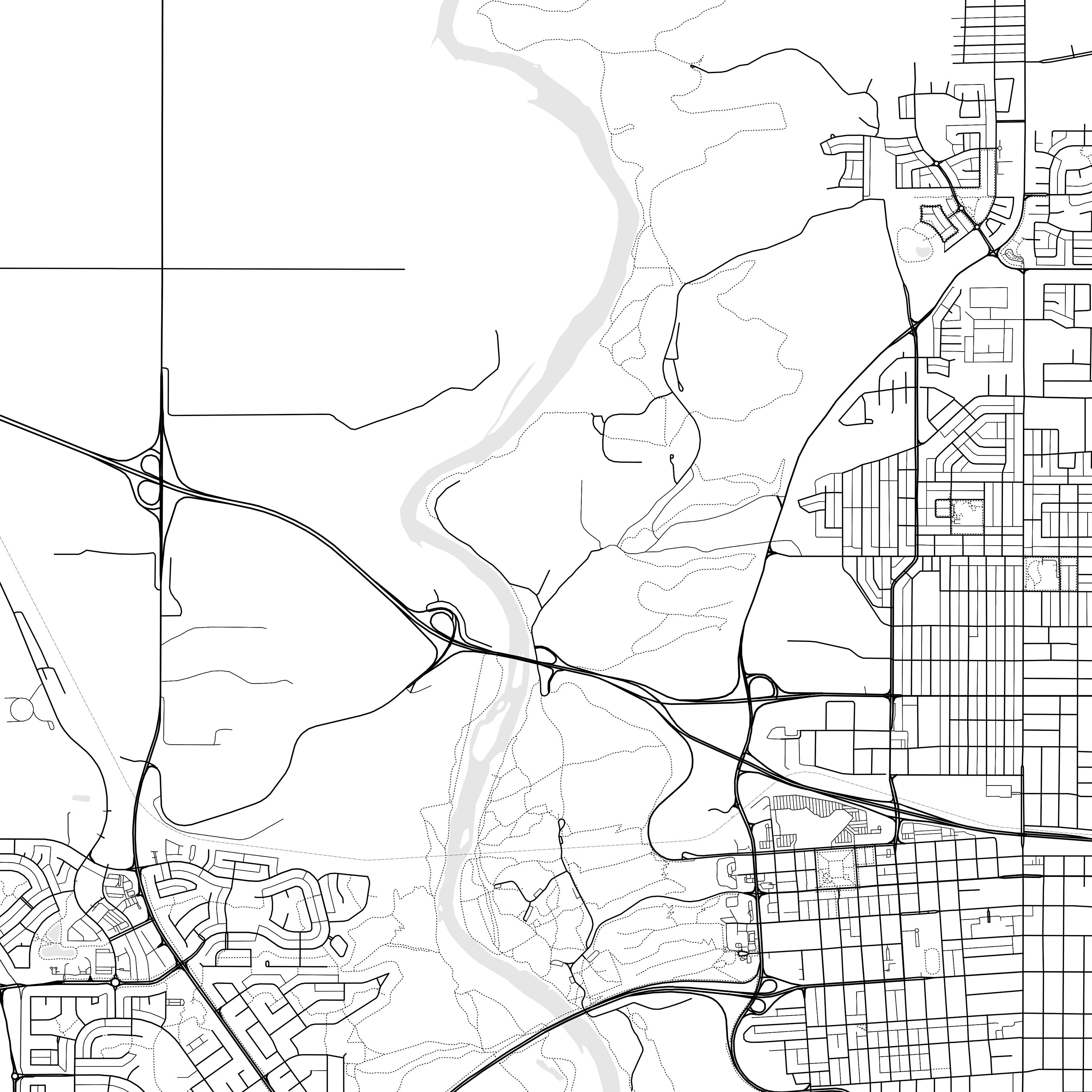 Lethbridge Map Print, Lethbridge Map Poster Wall Art, Lethbridge City