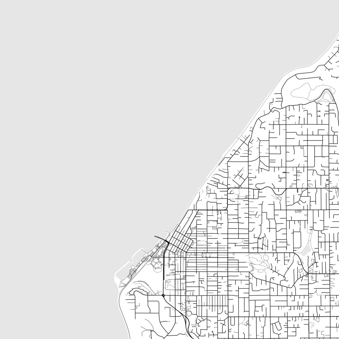 Edmonds Map Print Edmonds Map Poster Wall Art Wa City Map Etsy