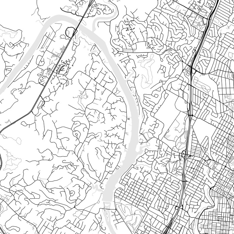 Austin Map Print, Austin Map Poster Wall Art, Tx City Map, Texas Print ...