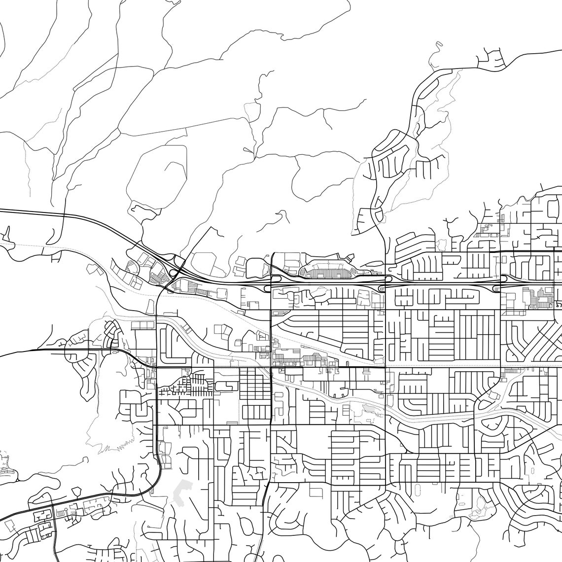 Simi Valley Map Print, Simi Valley Map Poster Wall Art, Ca City Map ...
