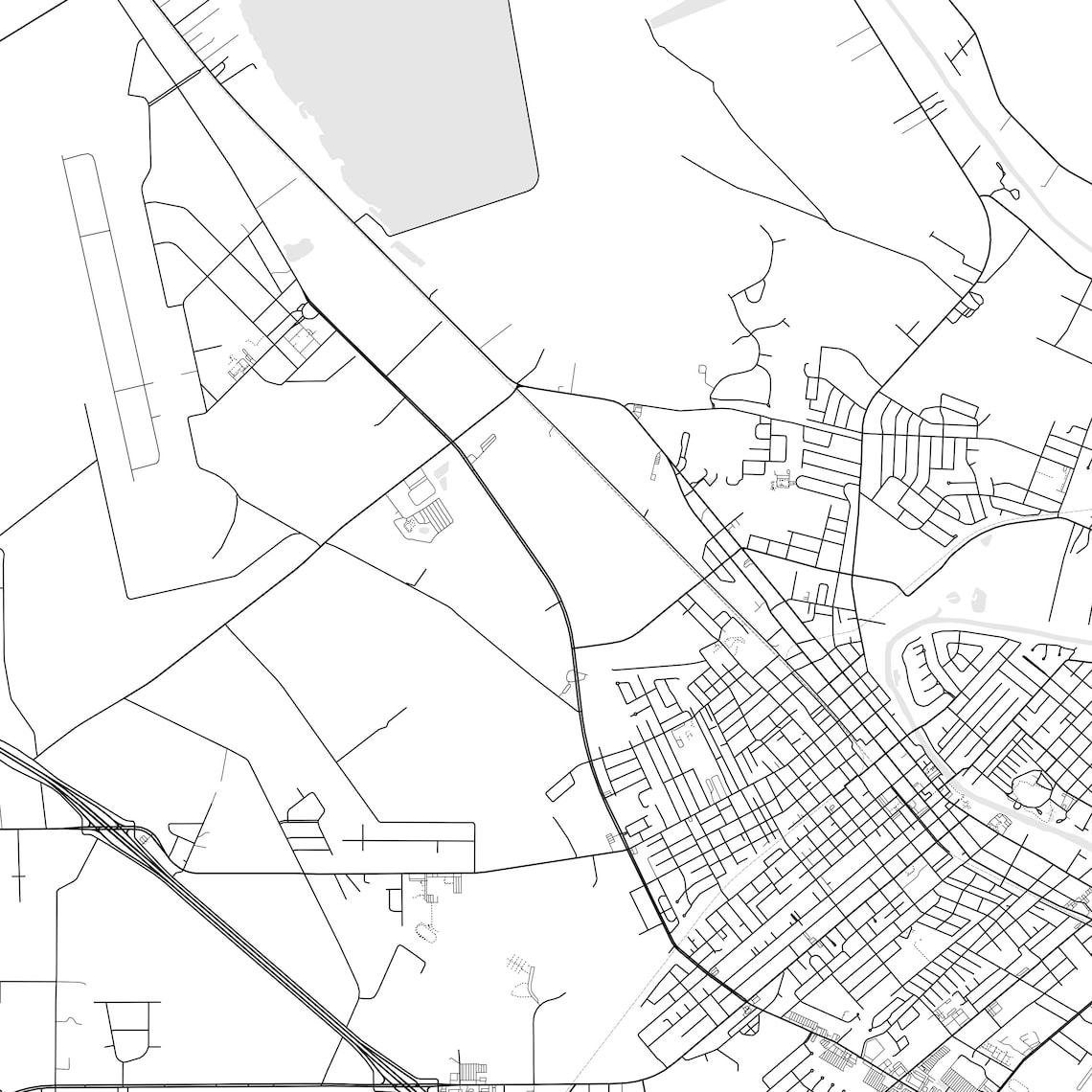 New Iberia Map Print