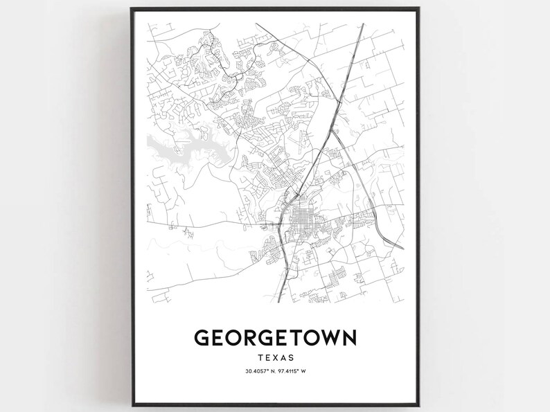 Map Print Map Poster Wall Art Tx City Etsy