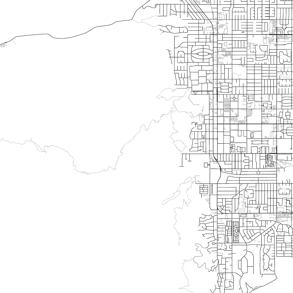 Palm Springs Map Print, Palm Springs Map Poster Wall Art, Ca City Map ...