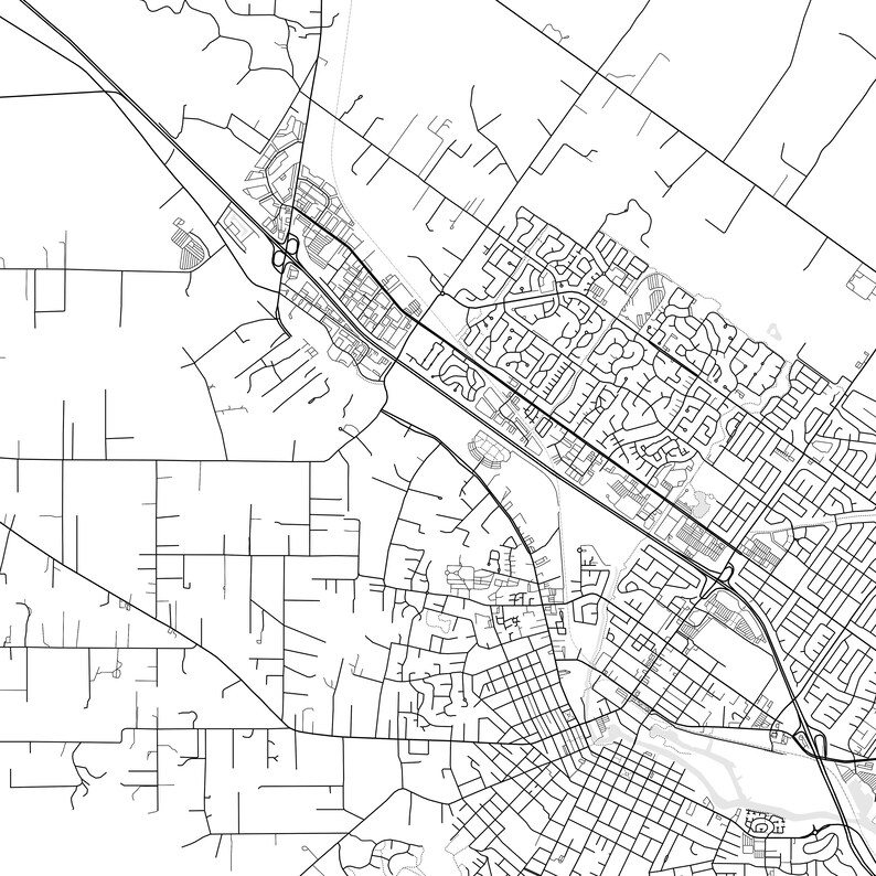 Petaluma Map Print, Petaluma Map Poster Wall Art, Ca City Map ...