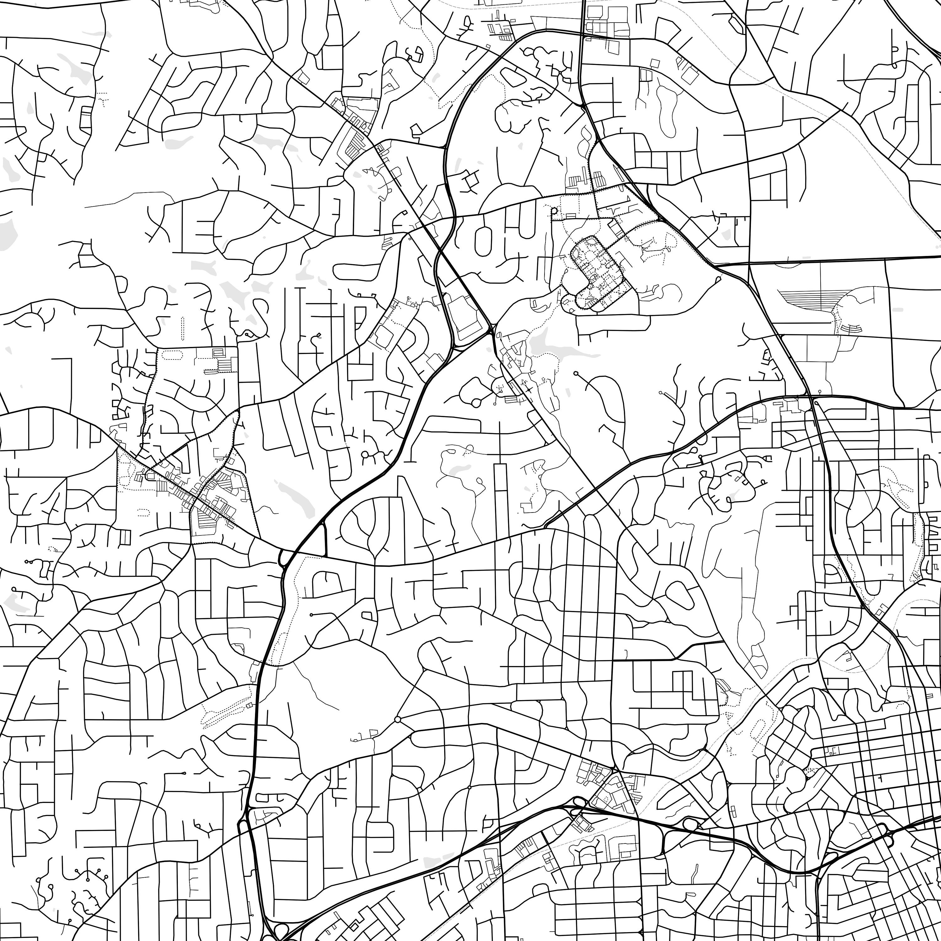 Winston-salem Map Print, Winston-salem Map Poster Wall Art, Nc City Map ...