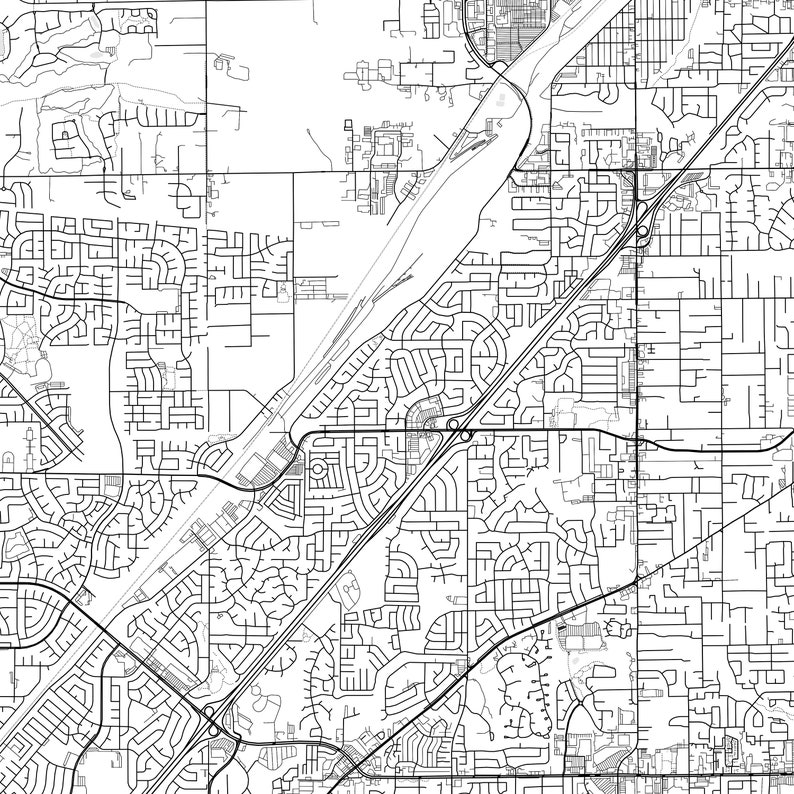 Citrus Heights Map Print, Citrus Heights Map Poster Wall Art, Ca City