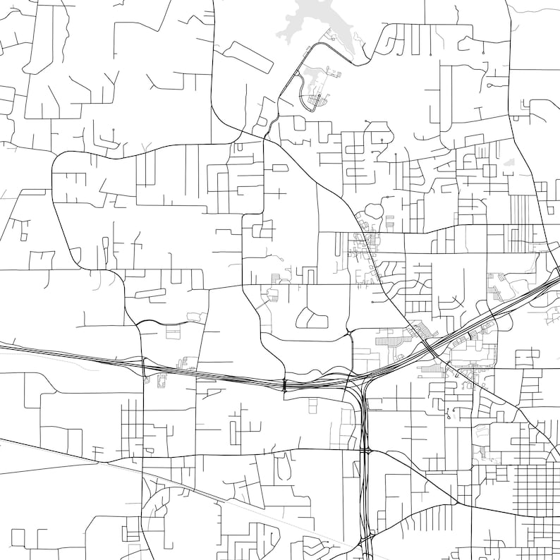 Texarkana Map Print Texarkana Map Poster Wall Art Tx City Etsy