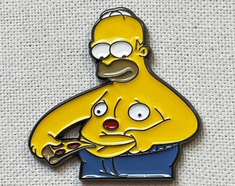 Homer Simpson Pizza Bauch Die Simpsons Metall Emaille Pin Anstecker