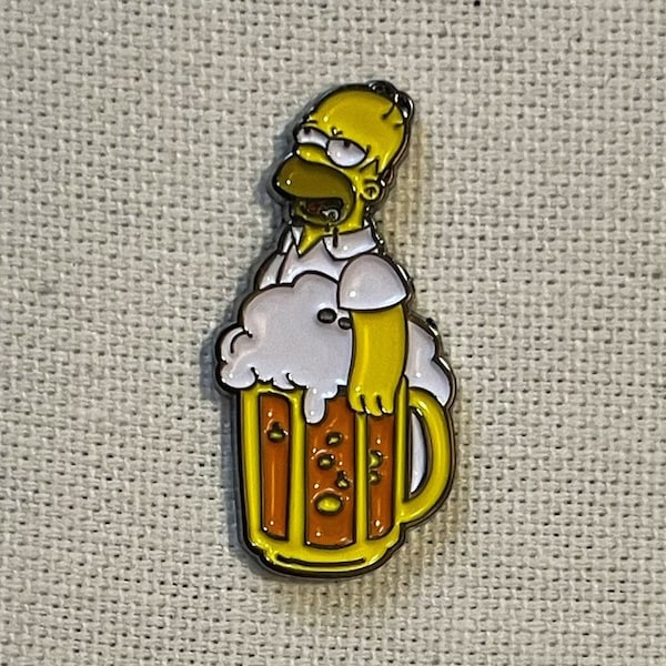 Homer Simpson Bier Glas Die Simpsons Metall Emaille Pin Anstecker