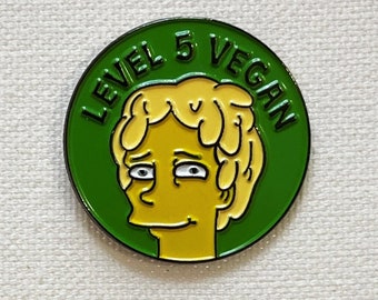 Jesse Grass Level 5 Vegan Die Simpsons Metall Emaille Pin Anstecker Veganer Veganerin Activist