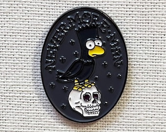 Bart Simpson Nevermore Man Die Simpsons Metall Emaille Pin Anstecker Raven Treehouse of Horror Poe