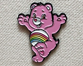 Glücksbärchis Wunderbären 90er Jahre Hurrabärchi Jubelbär Anstecker Regenbogen Teddy