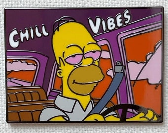 Homer Simpson Chill Vibes Die Simpsons Metall Emaille Pin Anstecker