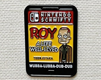 Rick and Morty Schwifty Roy Wubba Embba Dub Dub Metall Emaille Pin Anstecker Videospiel