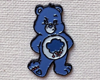 Glücksbärchis Care Bears 90's Brummbärchi Grumpy Bear Pin Anstecker Blau Regen Wolke Teddy