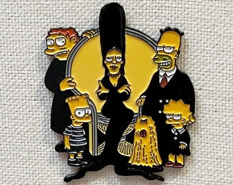 I Simpsons La famiglia Addams Crossover Metallo Emaille Pin Anstecker