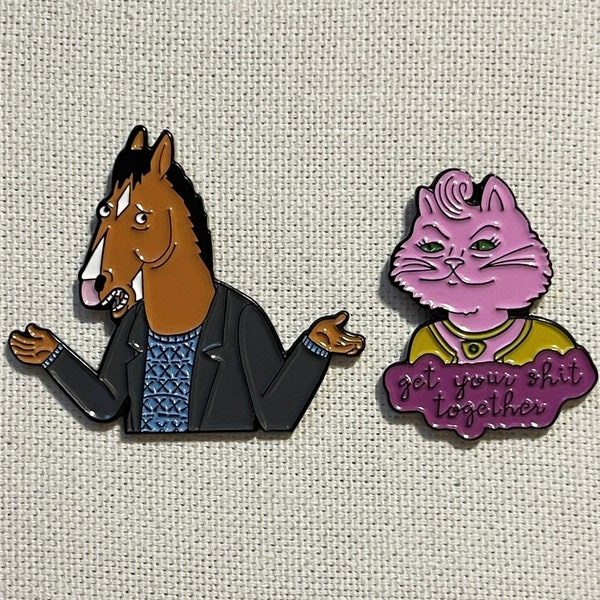 BoJack Horseman Princess Carolyn Metall Emaille Pin Anstecker Pferd Katze Cartoon