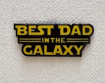 Best Dad In The Galaxy Metall Emaille Pin Anstecker Spruch Glücksbringer