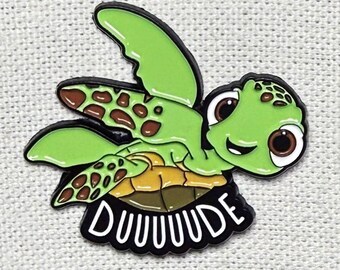 Cartoon Turtle Dude Emaille Pin Anstecker Abzeichen Anstecknadel Tasche Rucksack Badge Accessoire