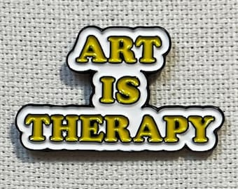 Art Is Therapy Metall Emaille Pin Anstecker Abzeichen