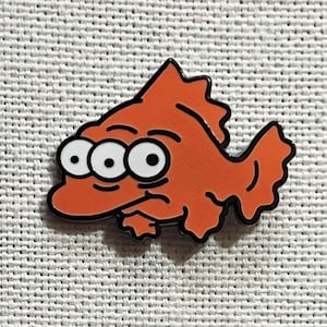 Blinky Fisch Die Simpsons Metall Emaille Pin Anstecker 90's Cartoon