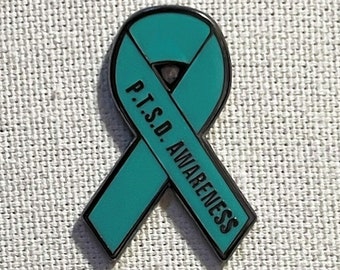 P.T.S.D. Awareness Schleife Metall Emaille Pin Anstecker Abzeichen