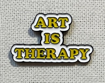 Art Is Therapy Metall Emaille Pin Anstecker Abzeichen Anstecknadel Tasche Rucksack Badge Accessoire