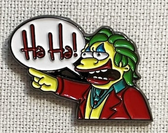 Nelson Muntz Ha Ha Joker Die Simpsons Metall Emaille Pin Anstecker 90's Cartoon
