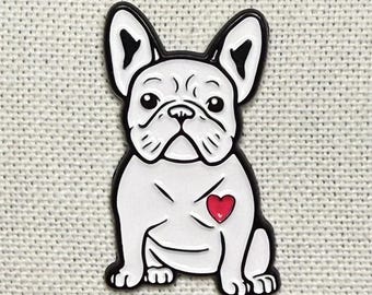 Französische Bulldogge Metall Emaille Pin Anstecker einsetzenAnstecknadel Tasche Rucksack Jacke Anstecker Accessoire
