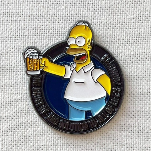 Homer Simpson Bier Glas Die Simpsons Metall Emaille Pin Anstecker