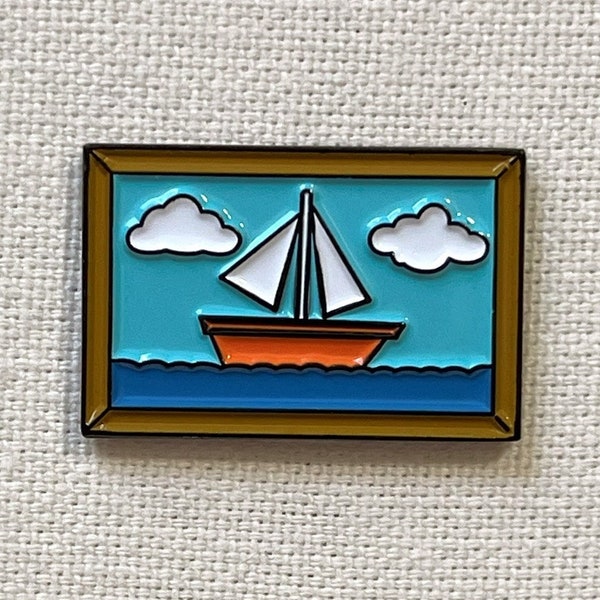 Die Simpsons Wohnzimmer Wandbild Segelboot Metall Emaille Pin Anstecker