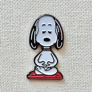 Snoopy Meditation Yoga Metall Emaille Pin Anstecker