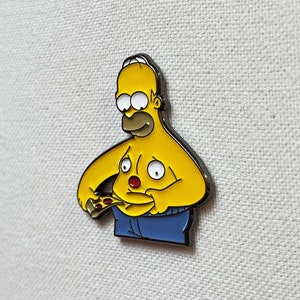 Homer Simpson Pizza Bauch Die Simpsons Metall Emaille Pin Anstecker image 2