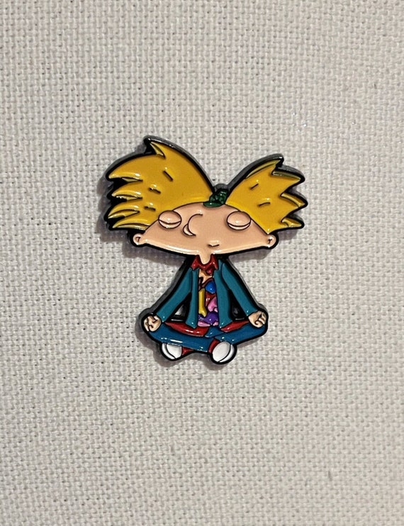 Meditation Yoga Vintage Cartoon 90's Metall Emaille Pin Anstecker Anstecknadel Tasche Rucksack Badge Accessoire