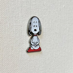 Snoopy Meditation Yoga Metall Emaille Pin Anstecker image 2