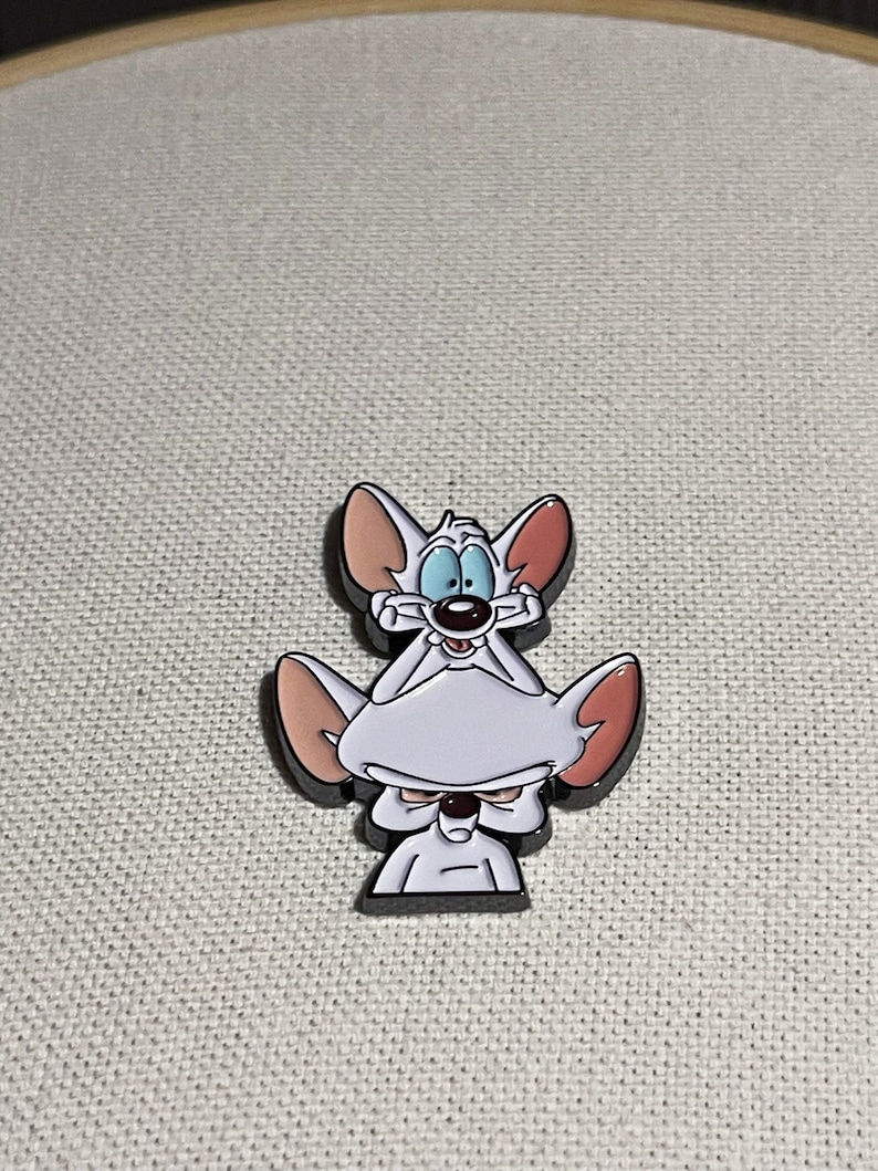 Pinky and the Brain Metall Emaille Pin Anstecker Bild 4