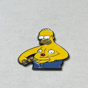 Homer Simpson Pizza Bauch Die Simpsons Metall Emaille Pin Anstecker image 4