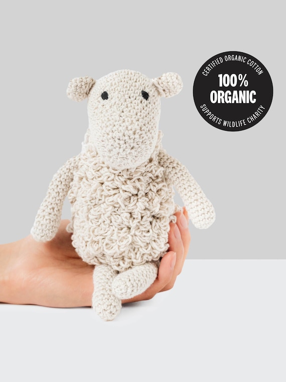 100% Organic Cotton Baby Sheep - Stuffed Animal Eco Friendly Toys No Synthetic Materials