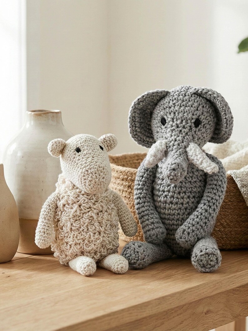 100% biologisch katoenen babyschaap - knuffeldier milieuvriendelijk speelgoed Geen synthetische materialen afbeelding 4