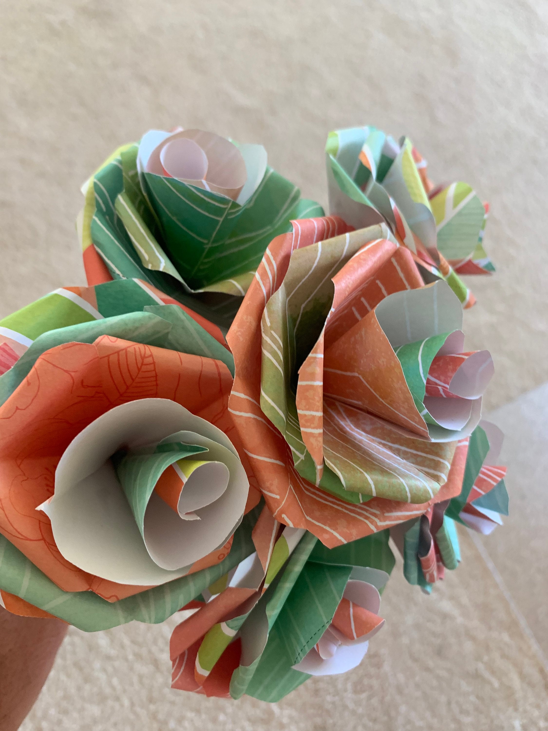 Purchase Paper Roses Dozen Custom Paper Roses - You Pick Colors! WEDDING, Birthday ...